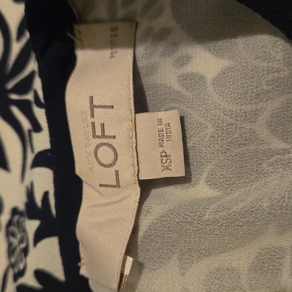 Loft Unique Black White Patterned Sleeveless Dress XSP - Picture 4 of 6